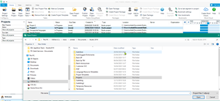 Trados Studio screenshot showing the project list with various projects and their details such as name, status, and due date.