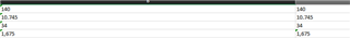 Close-up screenshot of Trados Studio with a single row from a bilingual Excel file. The row shows matching numbers in source and target columns with no visible errors.