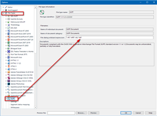 Trados Studio File Types editor window showing the addition of '*.txlf' to the 'xliff' file type definition without spaces.