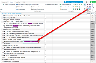Screenshot of Trados Studio interface showing the 'Full Tag Text' option being selected from the toolbar to display original tags in the translation.