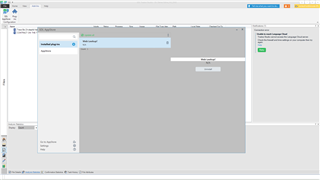 Trados Studio interface with SDL AppStore icon clicked, showing a dropdown menu with options.