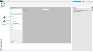 Trados Studio screenshot showing the search bar with a word entered and no search results displayed. A message on the right indicates 'No matches were found'.