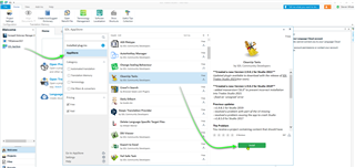 Trados Studio SDL AppStore page with a list of apps, including a highlighted Community Badge.