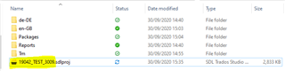 Contents of the Projects folder with a highlighted .sdlproj file named '19024_TEST_19024_designs'.