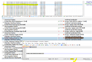 Screenshot of Trados Studio QA message error indicating 'Maximum length in line 1 has been exceeded' alongside a Notepad++ comparison showing correct character count.