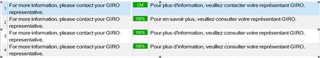Screenshot of Trados Studio showing multiple translation memory entries for the same sentence with a request for more information error.