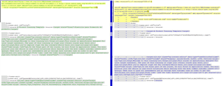 Diff report highlighting differences between Studio XLF and Lokalise XLF, with the Studio version showing only the addition of target translation.