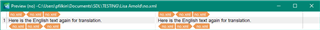 Screenshot of Trados Studio displaying a segment with English text marked for translation to Norwegian.