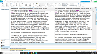 Screenshot of Trados Studio interface displaying the same xlf file with text segments properly separated and editable.
