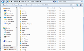 File Explorer window showing various folders, but the AppData folder is missing from the list under the user's profile directory.
