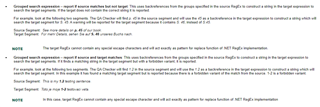 Screenshot of Trados Studio QA Checker 3.0 settings showing a note about grouped search expressions in regular expressions and their limitations.