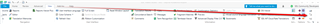 Trados Studio 2021 Editor view with the View menu open, showing a red arrow pointing to the font size increase and decrease options on the right-hand side.