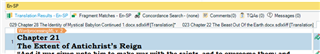 Screenshot of Trados Studio with a document that correctly starts with an 'orange' opening tag and ends with an 'orange' closing tag.