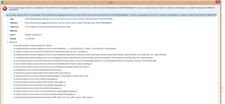 Error message in Trados Studio 2020 displaying a red 'X' icon, indicating a critical issue. The message contains file paths and mentions 'Object reference not set to an instance of an object.'