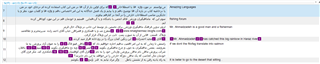 Trados Studio error message window showing multiple 'g' tag errors in the imported TMX file.