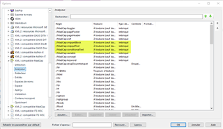 Screenshot of Trados Studio parser rules options for XML MadCap compatible and XML 2 file types.