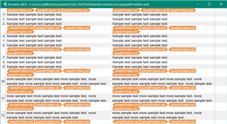 Preview of XML file in Trados Studio with text blocks correctly parsed and displayed.