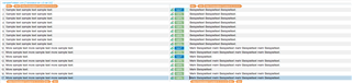 Trados Studio preview after processing, showing segments without orange warning tabs.