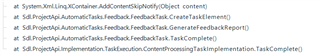 Bottom part of stack trace showing method calls related to 'Sdl.ProjectApi.AutomaticTasks.FeedbackProvider' and 'Sdl.ProjectApi.Implementation.TaskRunner.ContentsProcessing'
