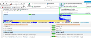 Trados Studio screenshot showing a search for 'Class W2' with no results found in the translation memory.