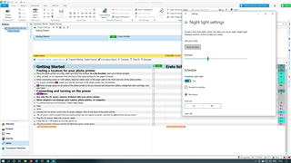 Screenshot of Trados Studio interface with Night Light settings off, segments between texts are not shaded.