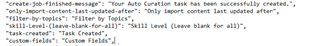 Screenshot of JSON file in Trados Studio with missing string 'Skill Level (Leave blank for all)' that was not brought through into the translation project.