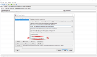 Trados Studio screenshot showing the 'Segmentation Rules Editor' window with 'Change Segment Status to Confirmed' option circled in red.
