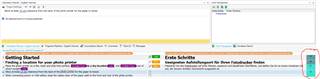 Screenshot of Trados Studio editor view showing a segment with a 100% match from the translation memory highlighted in yellow, and a context match indicator on the right side.