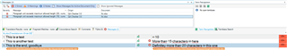 Trados Studio QA checker displaying a warning message for a text segment exceeding the specified character limit.