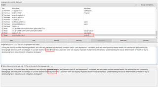 Screenshot of Trados Studio showing an error in segmentation rules with red underlined text indicating incorrect regular expression syntax.