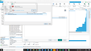 Screenshot of Trados Studio with an error message dialog box in English stating 'Object reference not set to an instance of an object.'