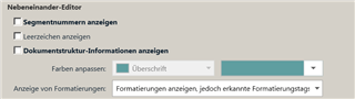 Trados Studio 2021 SR1 settings window showing unchecked 'Show document structure information' option but the file structure column still appears in the background.