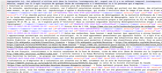Notepad++ screenshot showing a long line of code with comments highlighted in purple and translation units in blue.