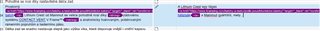 Close-up of Trados Studio editor displaying text with a hyperlink highlighted in purple, indicating it is uneditable.