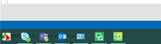 Screenshot showing a taskbar with Trados Studio and MultiTerm icons visible, indicating no error with the icons.