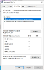 Properties security tab for Ayumi Kobayashi's setup.exe showing permissions for SYSTEM and user name with all items checked as allowed.