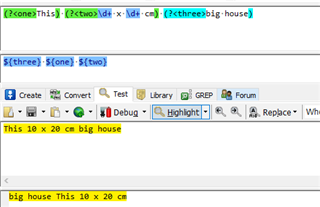 Trados Studio screenshot showing a string replacement error with capture groups incorrectly numbered, causing potential damage to the translation memory.