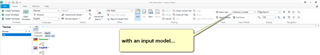 Screenshot of Trados Studio interface showing a message box with the text 'with an input model.'