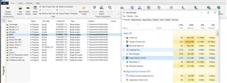 Screenshot of Trados Studio workspace with a project open, showing files and segments in yellow indicating unconfirmed status.