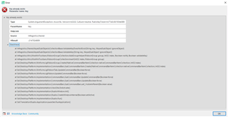 Screenshot of an error message in SDL Trados Studio showing a stack trace with multiple file paths and error codes.