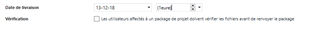 Trados Studio deadline setting interface with a greyed-out hour field, indicating an inability to set the hour for the deadline.