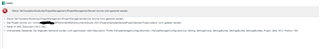 Webpage error message with a red exclamation mark icon, indicating a problem with a service that could not be started. User's name is redacted.