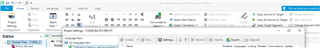 Trados Studio 2019 interface showing the Home tab with options for Projects, Files, and Settings highlighted, but the option for Translation Memories is missing.