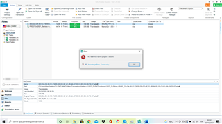 Trados Studio error pop-up saying 'An error has occurred in the script on this page.' with an 'OK' button.