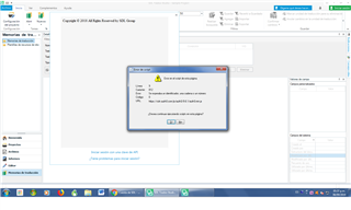 Screenshot of Trados Studio with an error message window stating 'An error has occurred in the script on this page.' with options to continue running scripts or not.
