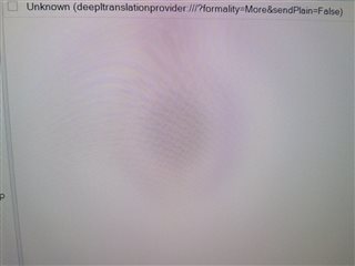 Screen showing an unknown status for 'DeepLTranslationProvider' in Trados Studio.