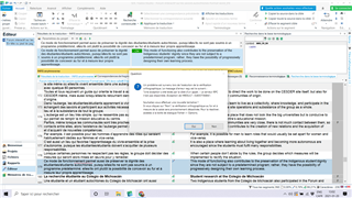 Screenshot of Trados Studio with a pop-up error message overlaying the workspace, indicating a freeze in the program.