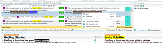 Trados Studio screenshot showing the concordance search window with results displayed. No visible errors or warnings.