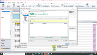 Error message in SDL Trados Studio stating 'You are not assigned to a machine translation package. Please contact your administrator.'