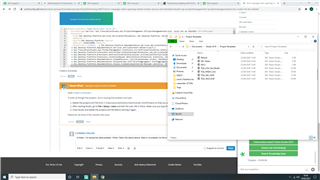 Screenshot of Trados Studio error message stating 'The project could not be opened' with an advice dialog box and a Windows Explorer window showing an empty Projects folder.
